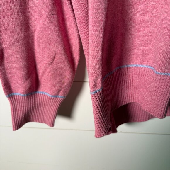Stenstroms Cotton Cashmere Knit Sweater Pulloever Men's Size XXL Pink Blue - Picture 6 of 13